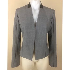 Elie Tahari SYDNEY Jacket Lamb Collar Gray
